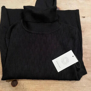 NWT Estrna Jane VTG Black Knit Capsule Everyday Business Casual turtleneck SM